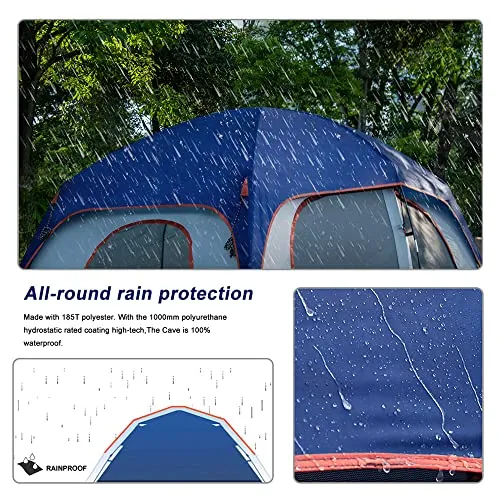 CAMPROS CP Tent-6-Person-Camping-Tent, Waterproof, Windproof