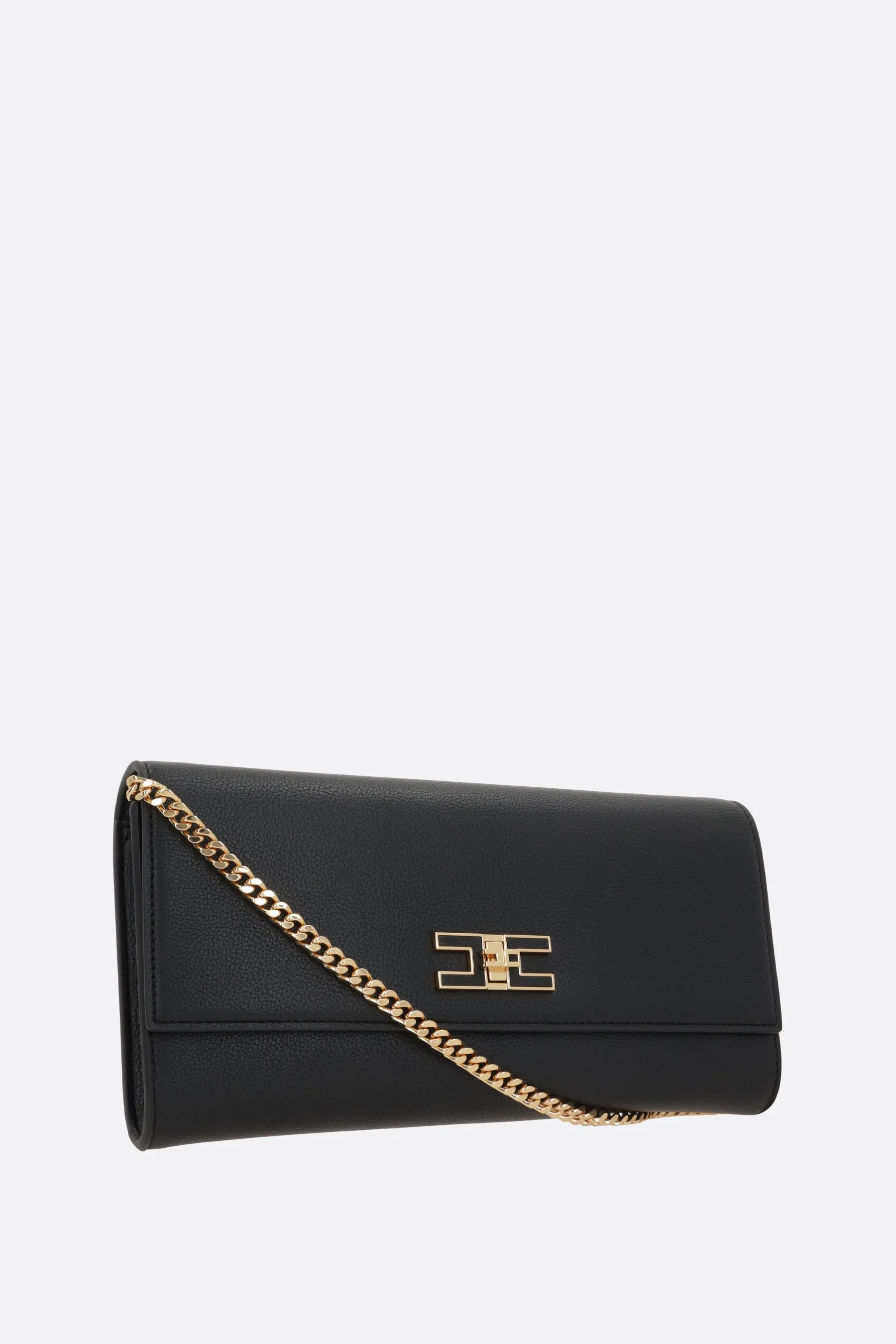 Chain Pattern Faux Leather Clutch