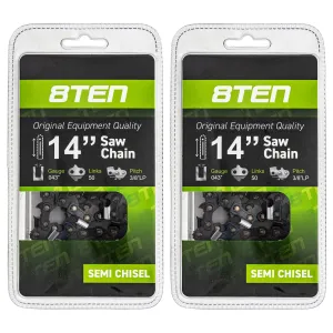 Chainsaw Chain 14 Inch .043 3/8 LP 50DL For Stihl Homelite 61PMM350E H3850 61PMM350 36100050050 | 2-PACK