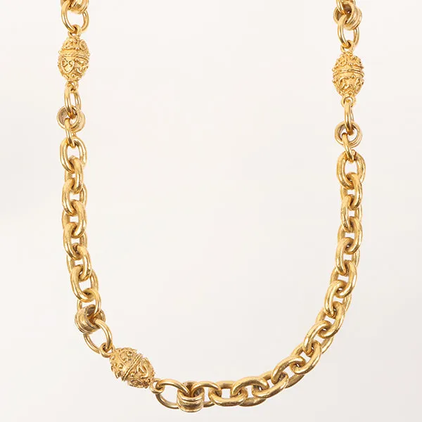 CHANEL 1994 Made Mini Cc Mark Design Chain Necklace