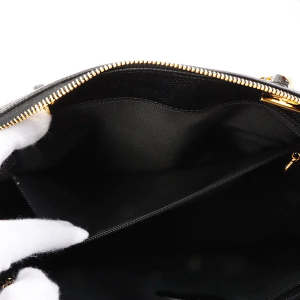 Chanel Around 1998 Made Caviar Skin Cc Mark Stitch Chain Tote Bag Black