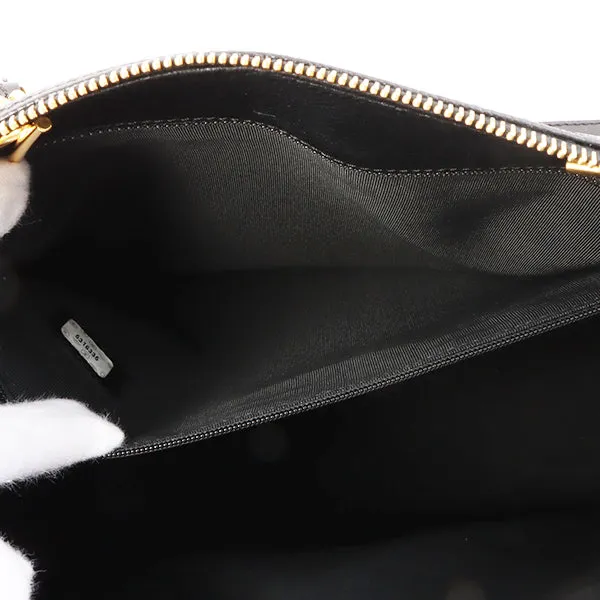 Chanel Around 1998 Made Caviar Skin Cc Mark Stitch Chain Tote Bag Black