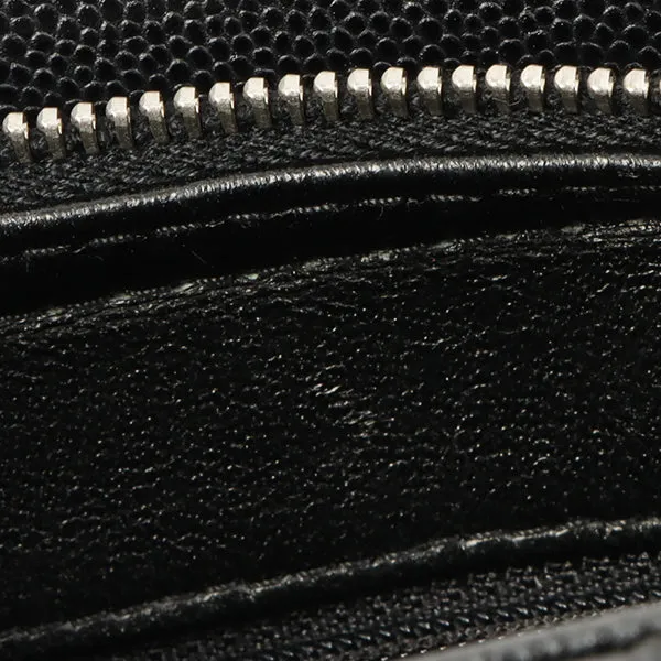 Chanel Around 1998 Made Caviar Skin Turn-Lock Chain Top Handle Bag Black