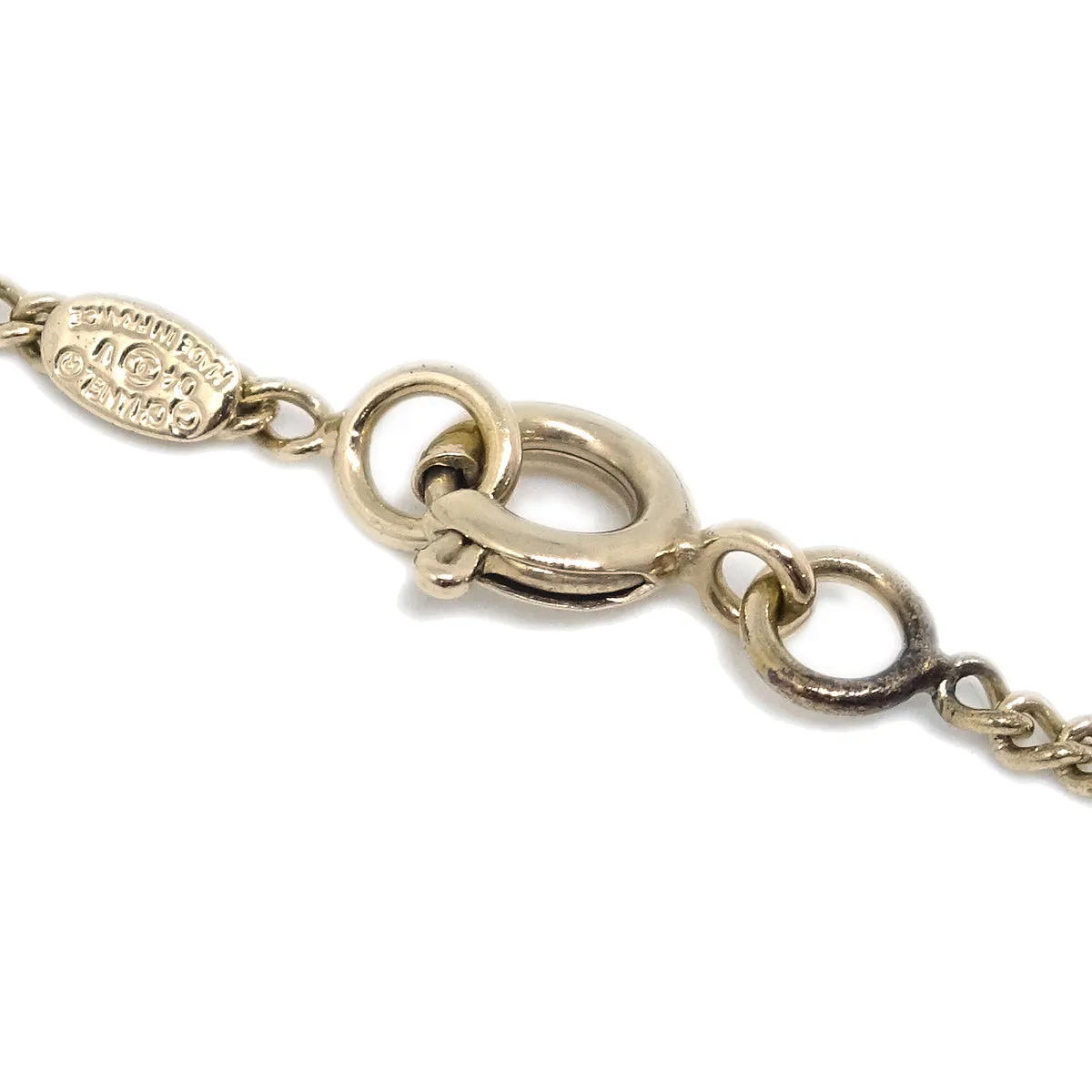 Chanel CC Chain Necklace Pendant Gold 04V