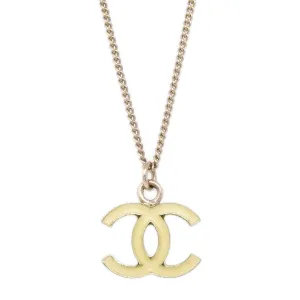 Chanel CC Chain Necklace Pendant Gold 04V