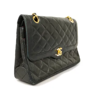 CHANEL   Matelasse Paris Limited W Flap W Chain Women's Leather Shoulder Bag