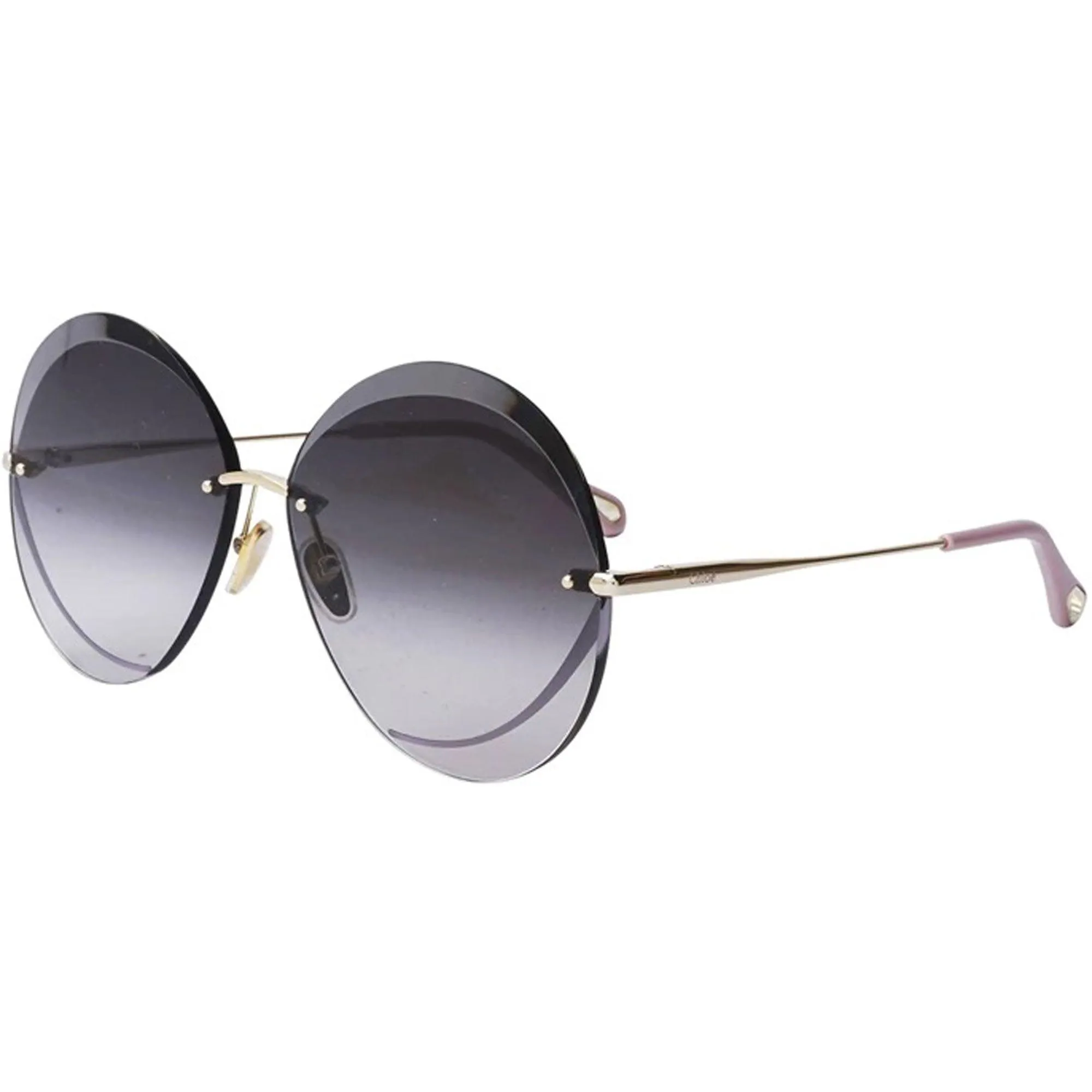 Chloe Women's Sunglasses - Shiny Gold Frame Grey Gradient Lens | CH0063S-30011429001