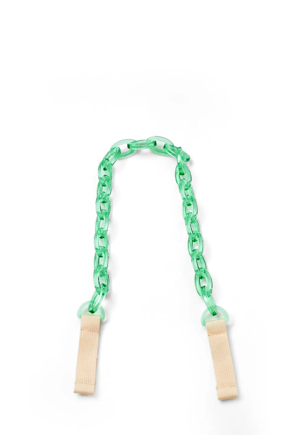 Clear Green Short Chain with Popcorn Bag Ears (Chain Only)