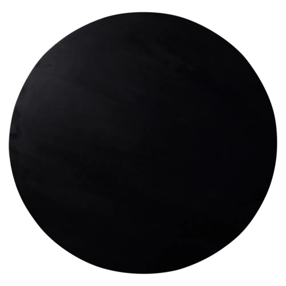 Coffee Table, 35 Inch Round Top, 3 Modern Sphere Legs, Black Mango Wood By Casagear Home