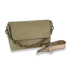 Courtney  Olive Chain Handle Shoulder Bag: Olive