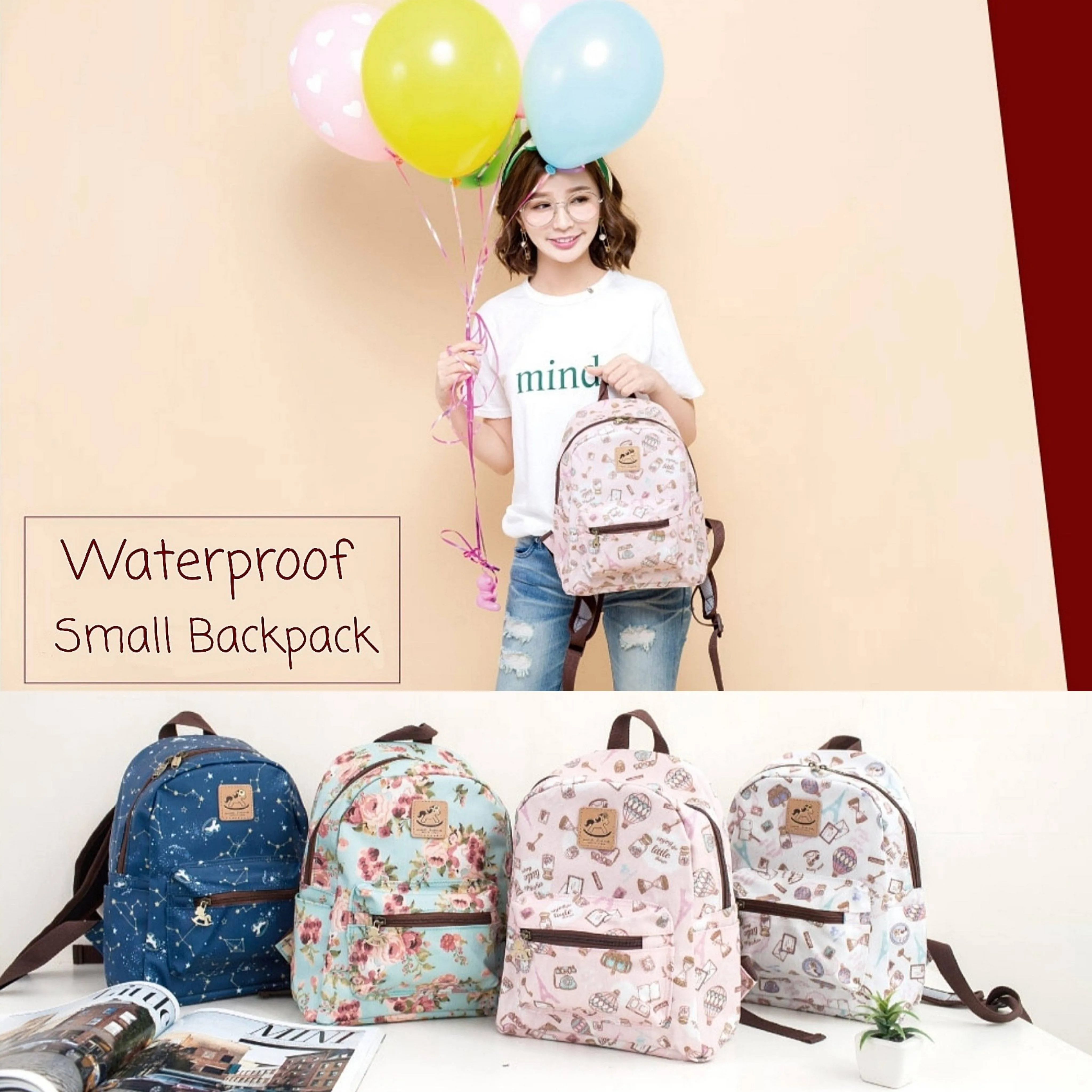 Cream Corgi Puppy Small Backpack