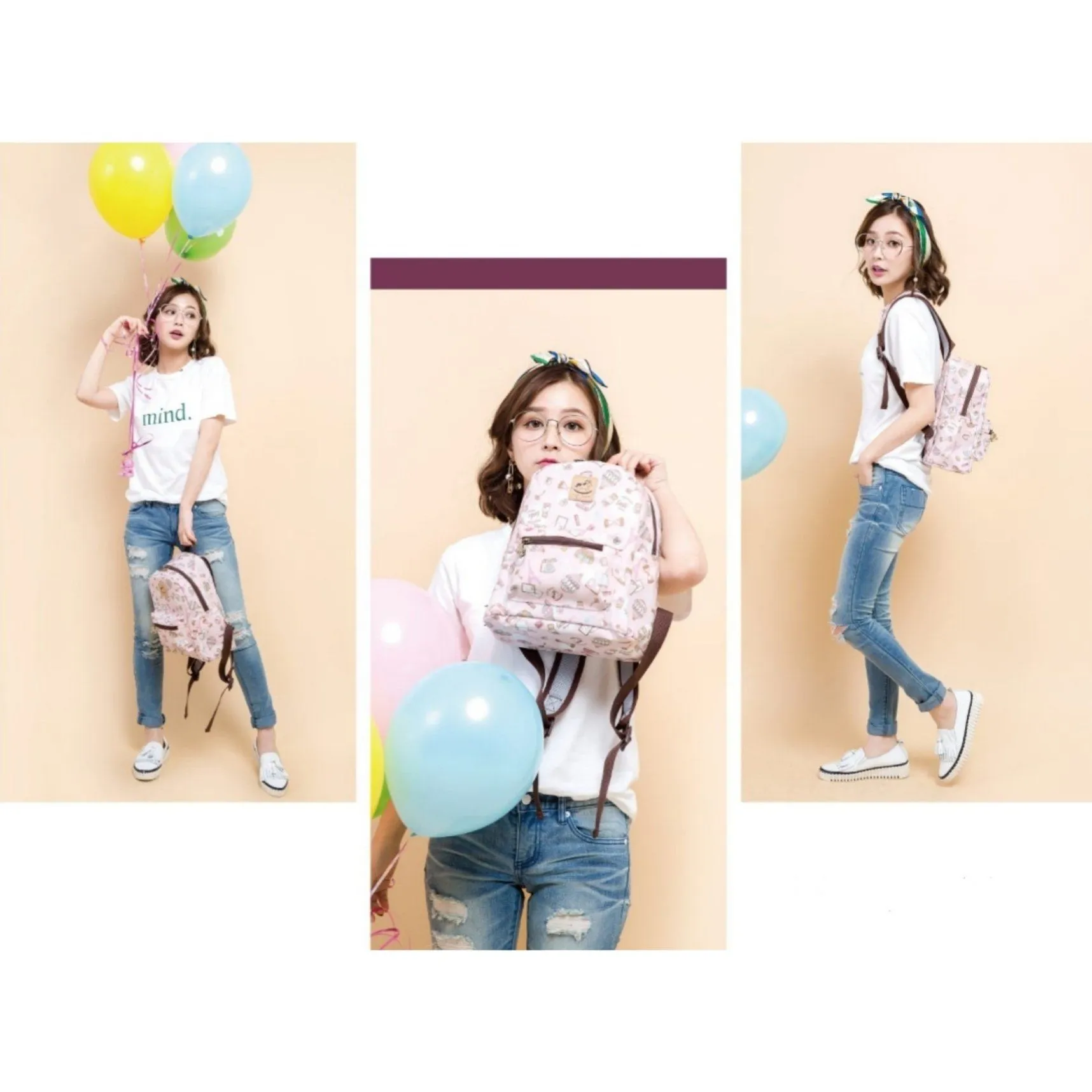 Cream Corgi Puppy Small Backpack