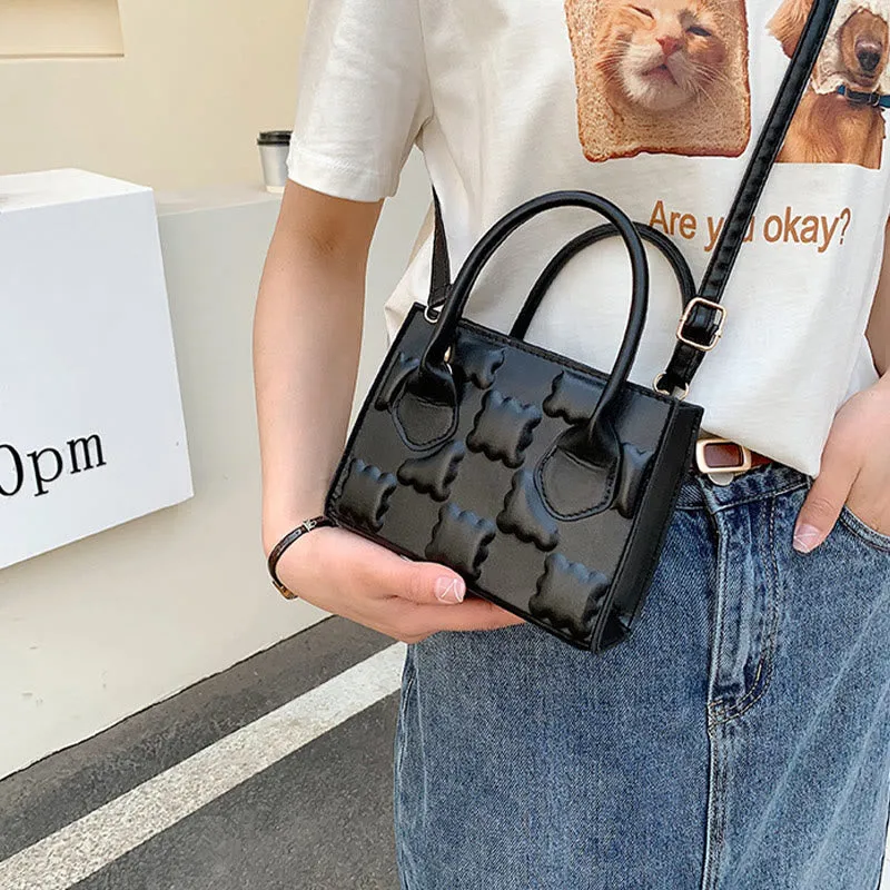 Crossbody Bag For Women Cookie Pattern Solid Color Daily Bag