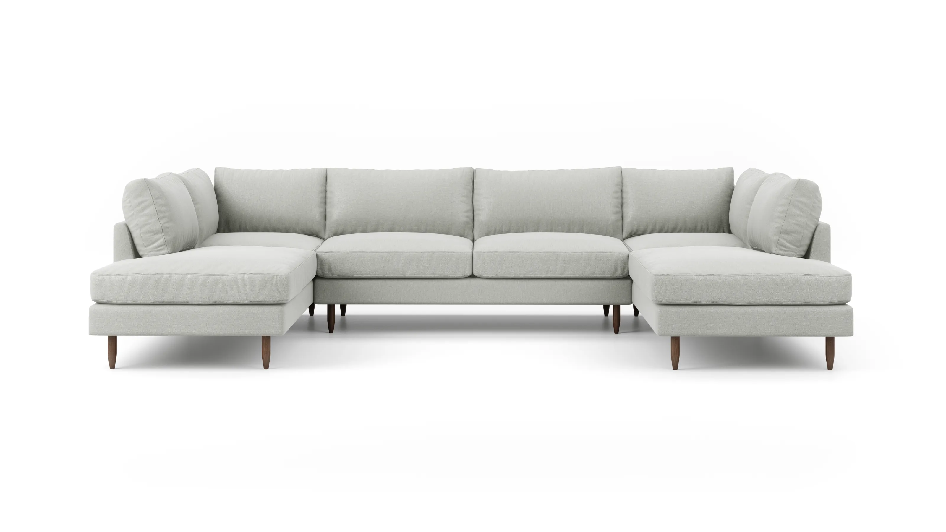 Crowd Pleaser U-Shaped Bumper Sectional  (105" x 139" x 105")