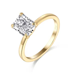 Crushed Ice Cut Sapphire Solitaire Engagement Ring