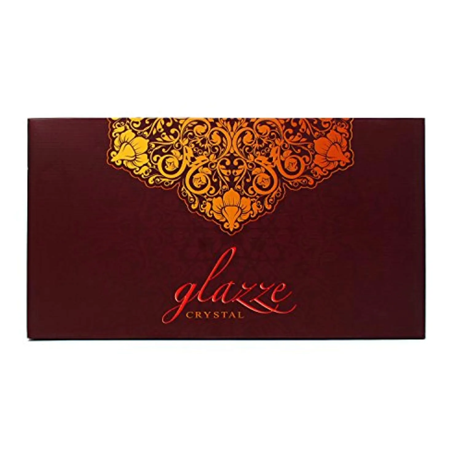Crystal  Champagne Flute, Gold Floral