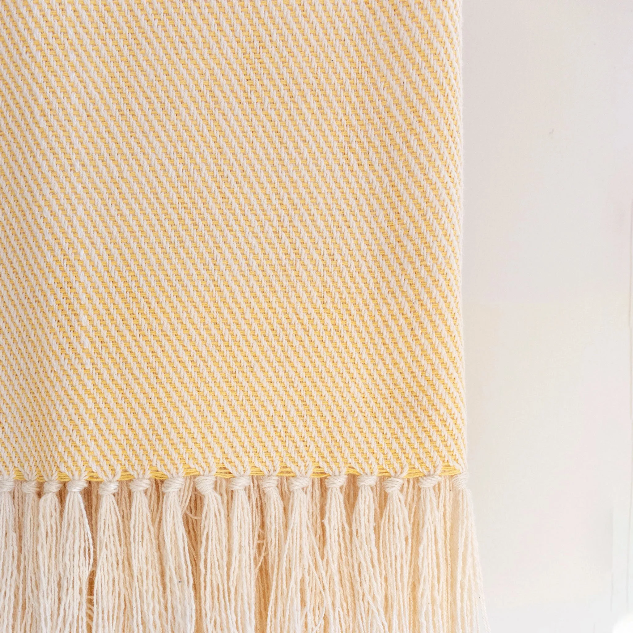Daffodil Yellow Handwoven Cotton Throw