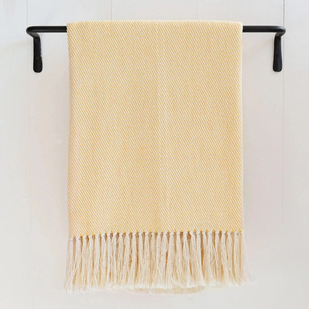 Daffodil Yellow Handwoven Cotton Throw