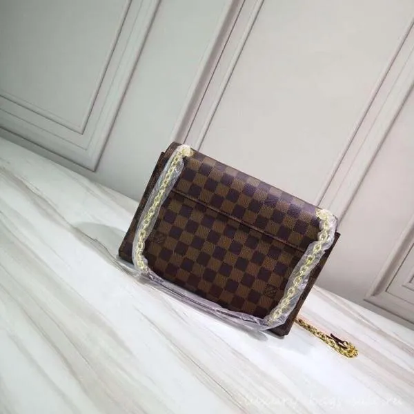 Damier Ebene Canvas Vavin Pm Chain Bag Cherry 2019