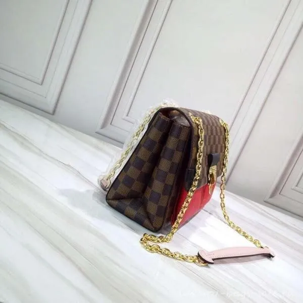 Damier Ebene Canvas Vavin Pm Chain Bag Cherry 2019