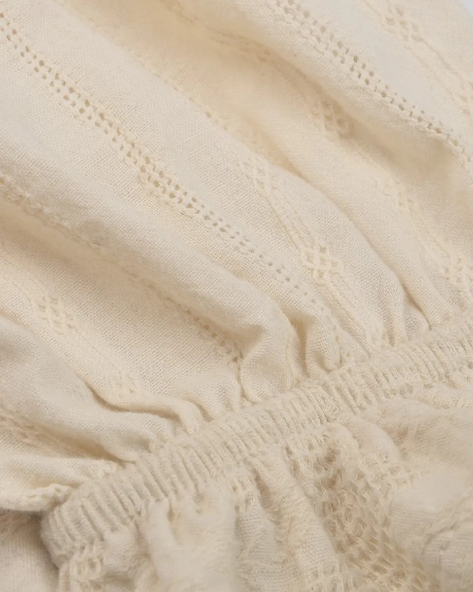 Dark In Love Wildwinde Steampunk Cuff Gloves - Vintage Off White