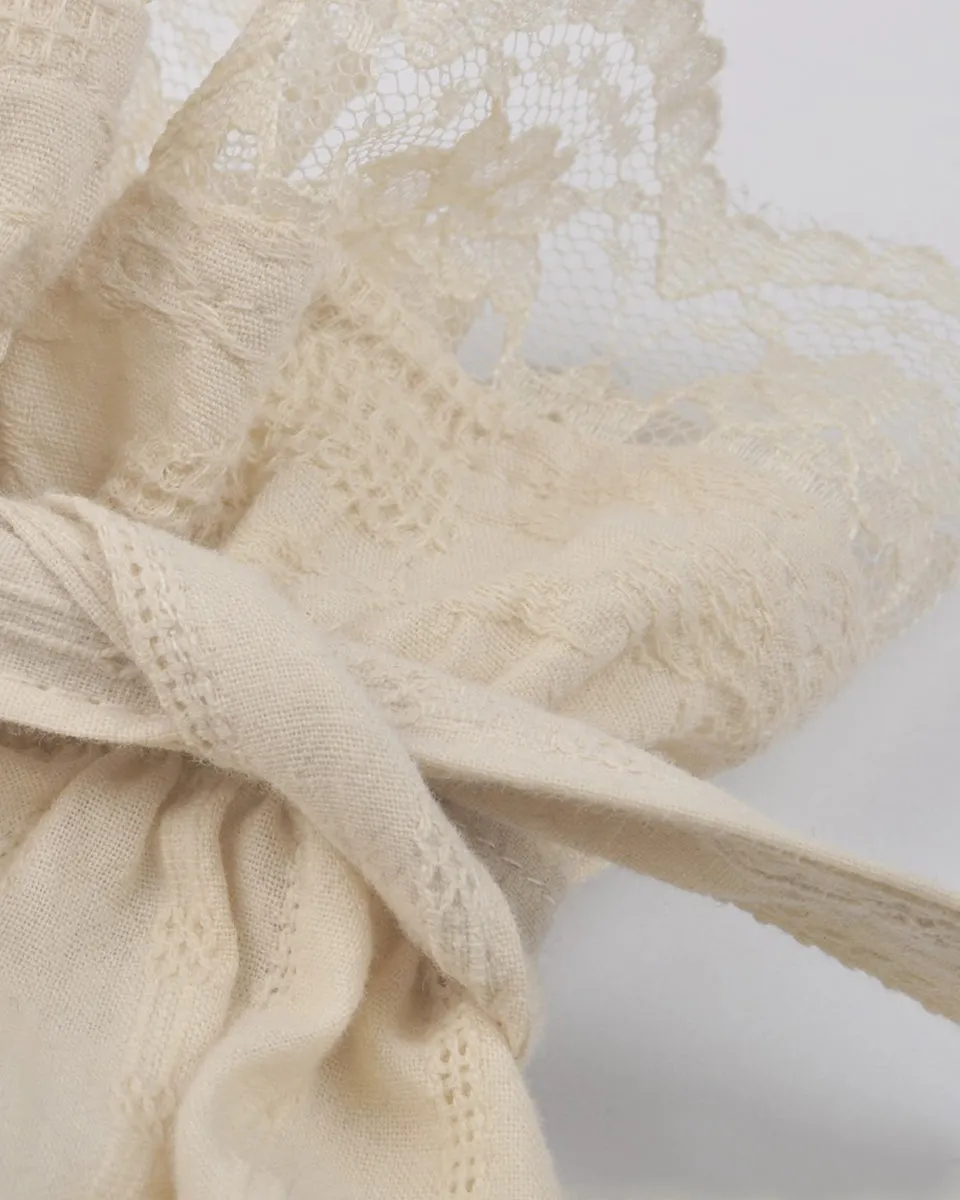 Dark In Love Wildwinde Steampunk Cuff Gloves - Vintage Off White