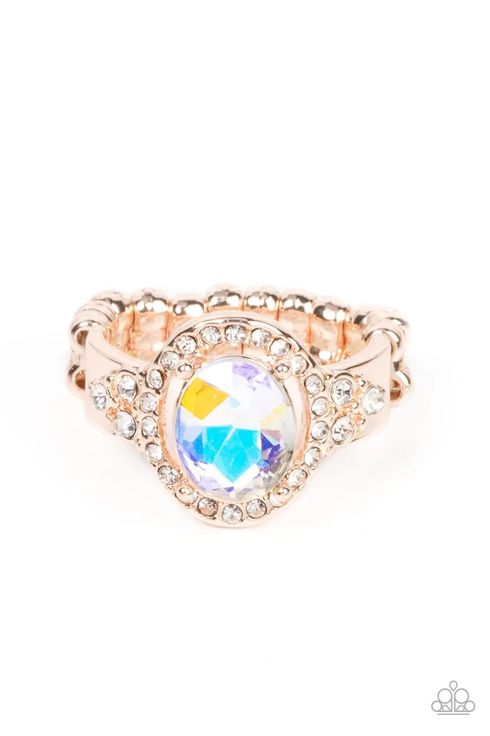 Dazzling I Dos - Rose Gold Ring - Paparazzi Accessories