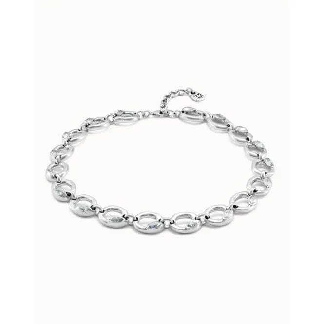 Details White Faceted Crystal Necklace