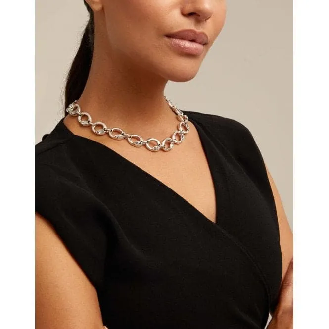 Details White Faceted Crystal Necklace