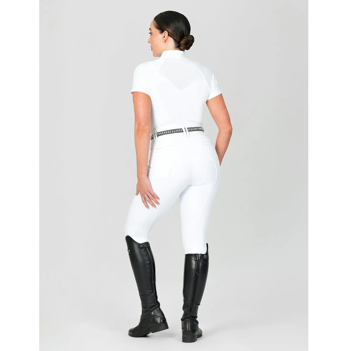 Dublin Black Matilda Mesh Detail Competition Top