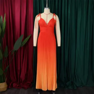 Elegantly Gradient Backless Maxi Dress