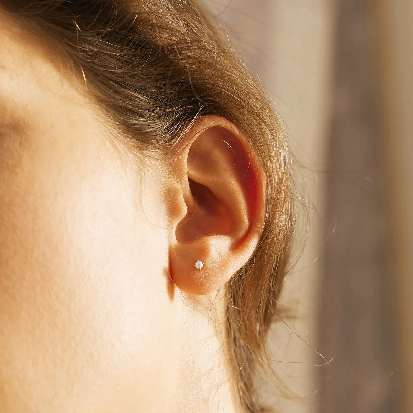 Evangeline Single White Pearl Stud Earring - SOLD AS A SINGLE