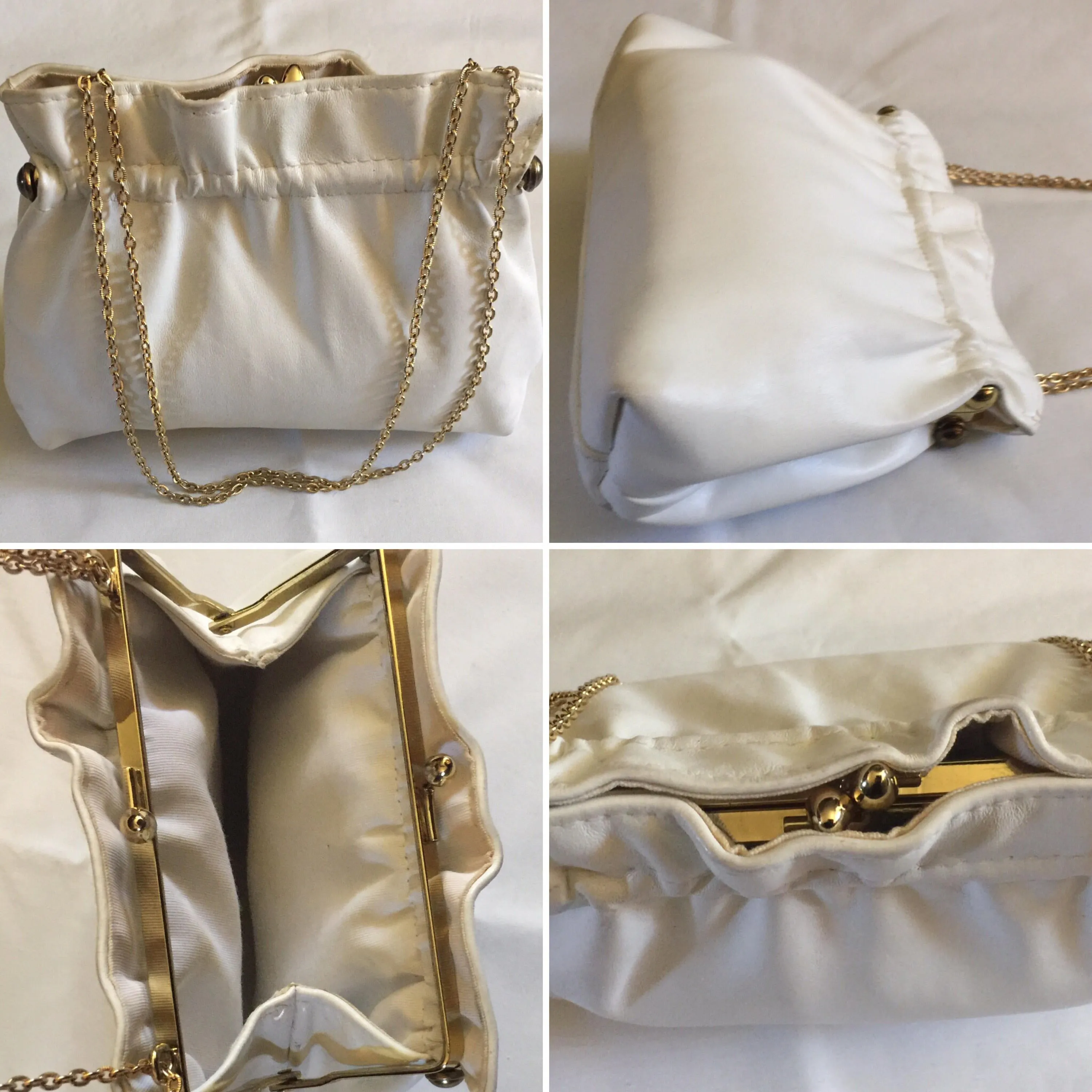 Evening Bag/ Clutch Vintage Beige Unbranded
