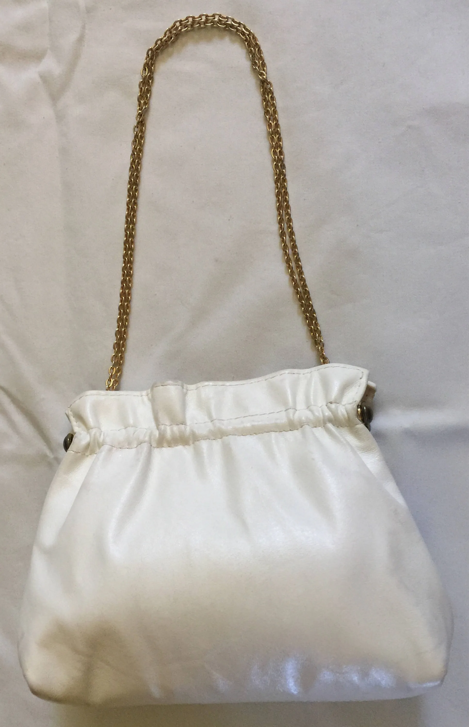 Evening Bag/ Clutch Vintage Beige Unbranded