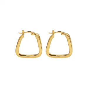 Exaggerated Geometric U-Shaped Earrings with a Touch of Elegance