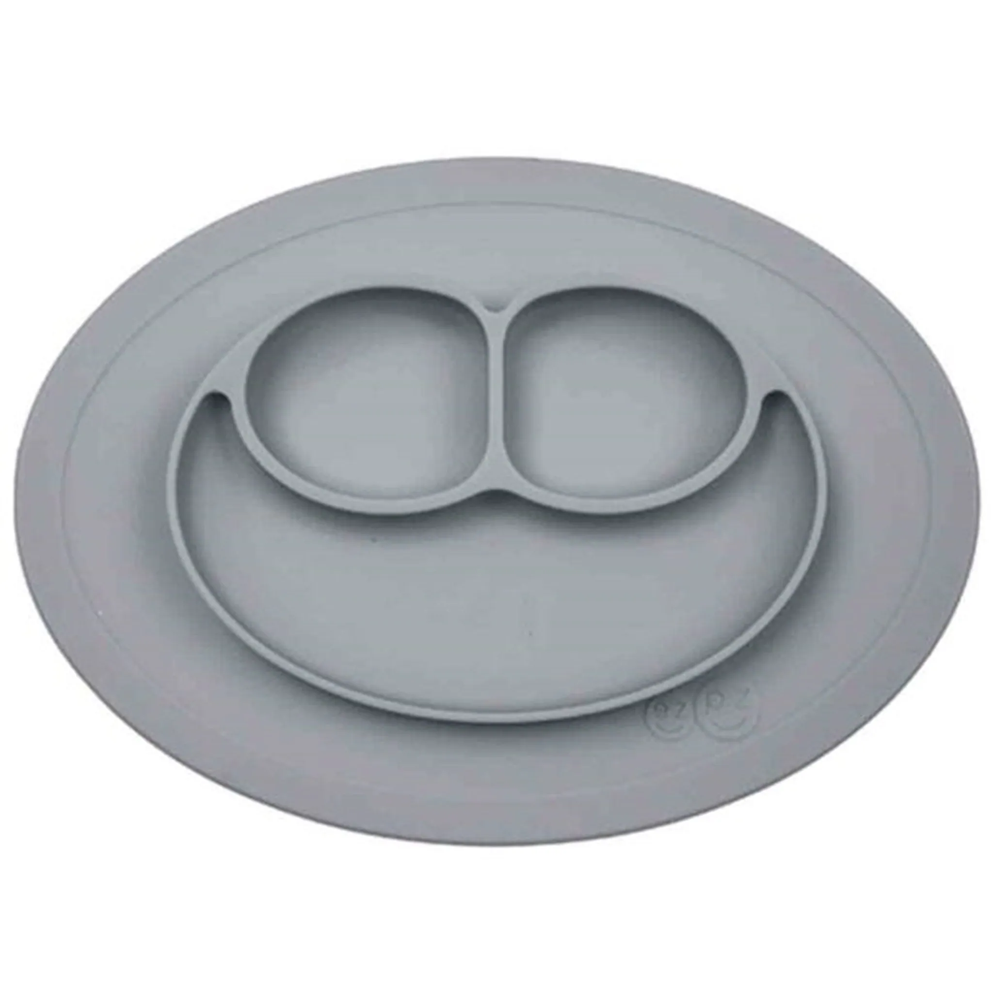 EZPZ Happy Mini Mat Placemat   Plate in One Grey