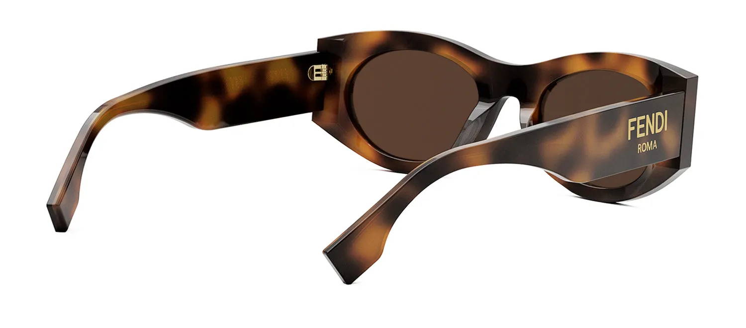 Fendi FE 40125 I 53E Oval Sunglasses