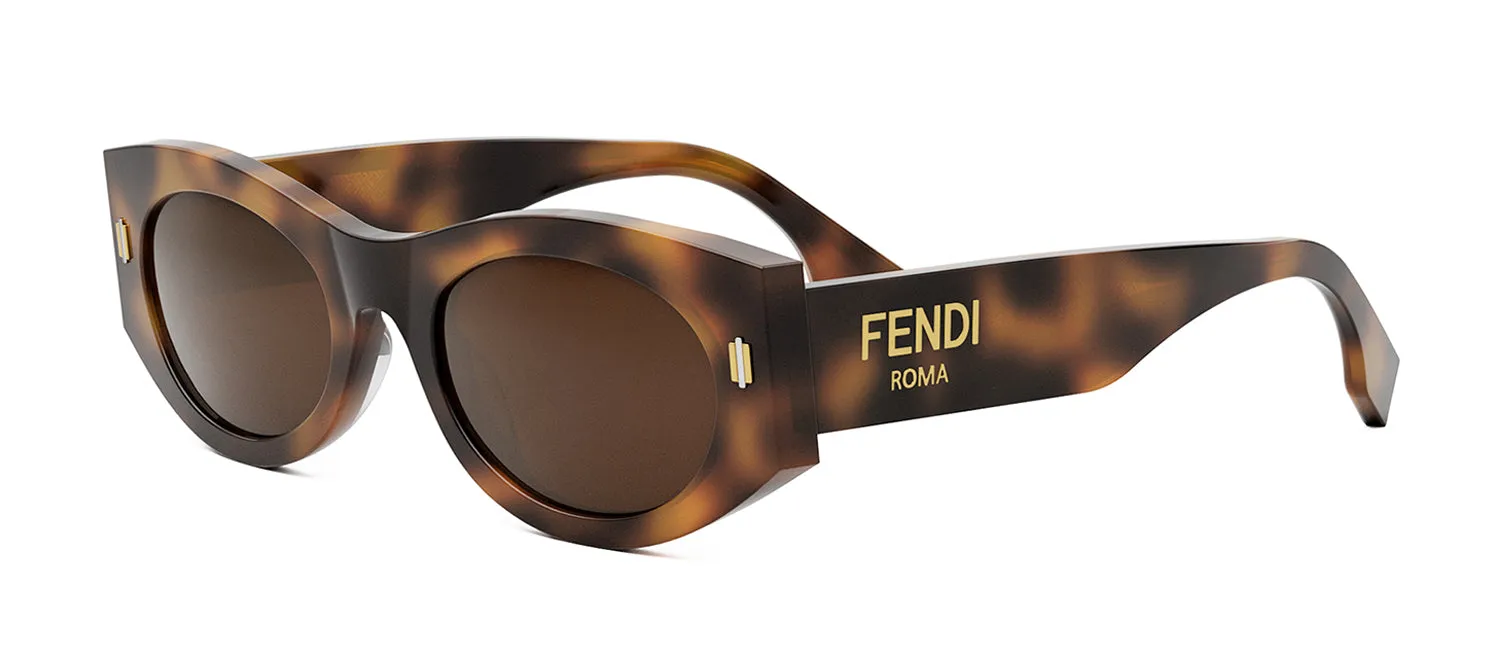 Fendi FE 40125 I 53E Oval Sunglasses