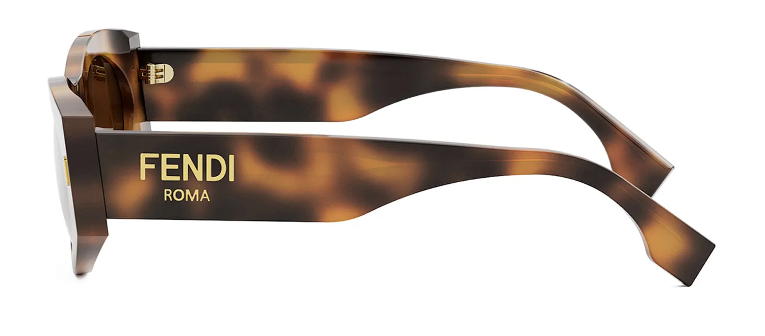 Fendi FE 40125 I 53E Oval Sunglasses