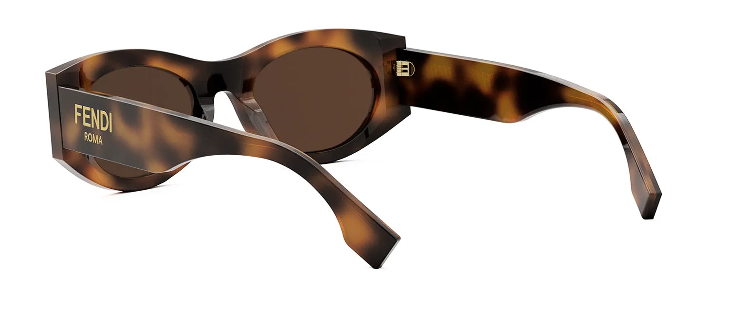Fendi FE 40125 I 53E Oval Sunglasses