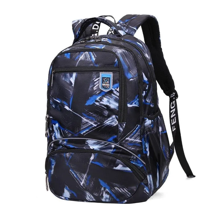 Fengdong kids school backpack child bag waterproof nylon printing backpack for children school bags for teenage girls schoolbag
