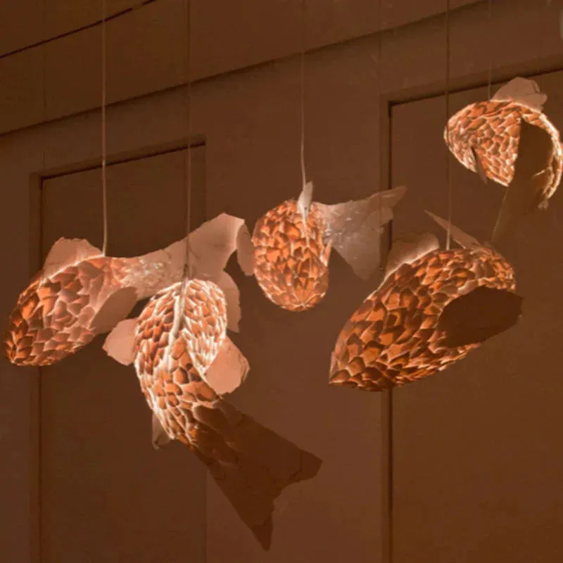 Fish Shaped Chandelier Retro Japanese Carp Chandelier staircase Chandelier