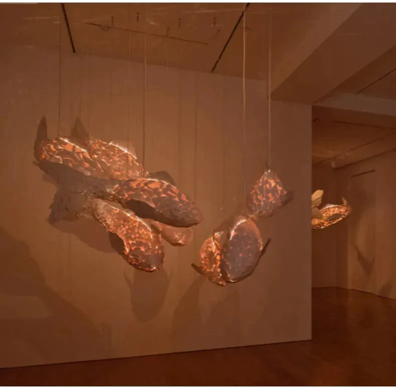 Fish Shaped Chandelier Retro Japanese Carp Chandelier staircase Chandelier