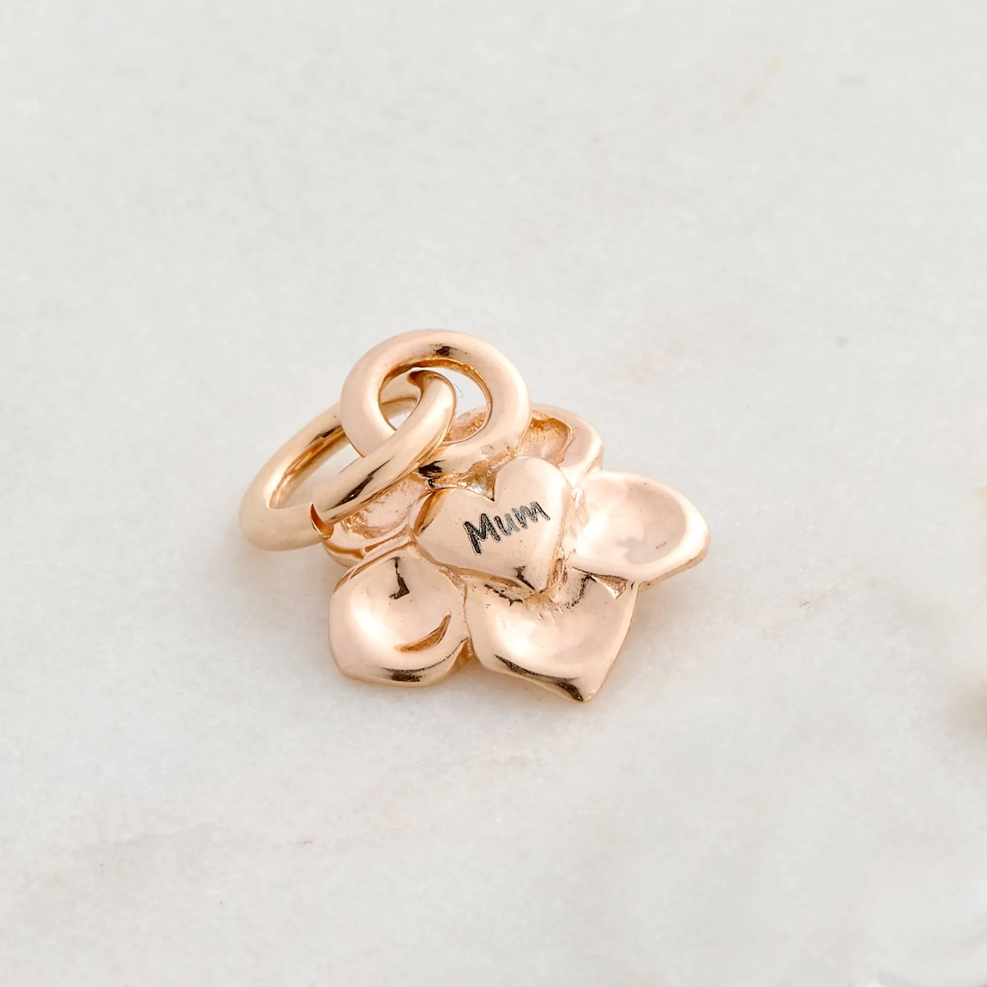 Forget-Me-Not Solid Rose Gold Necklace