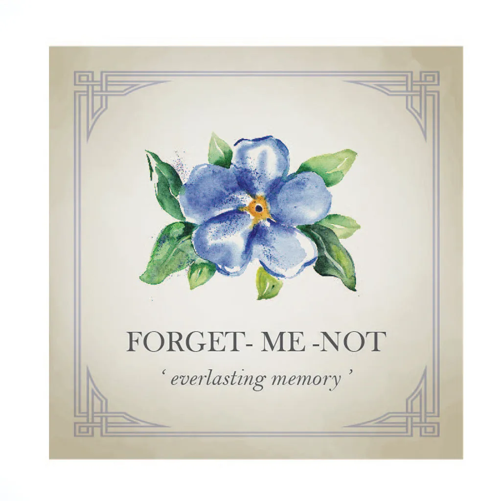 Forget-Me-Not Solid Rose Gold Necklace
