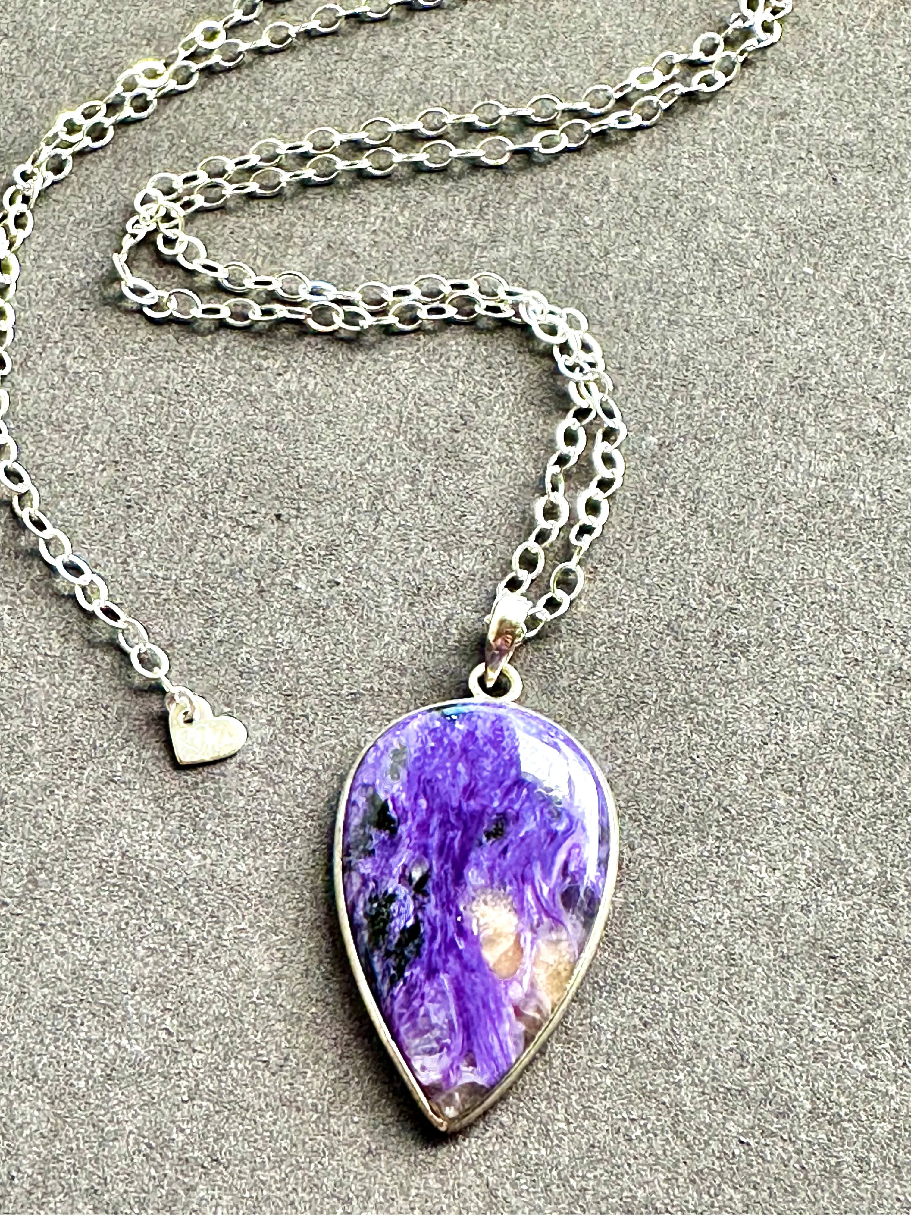 Gem Drop 💎 Charoite Necklace #6