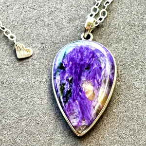 Gem Drop 💎 Charoite Necklace #6