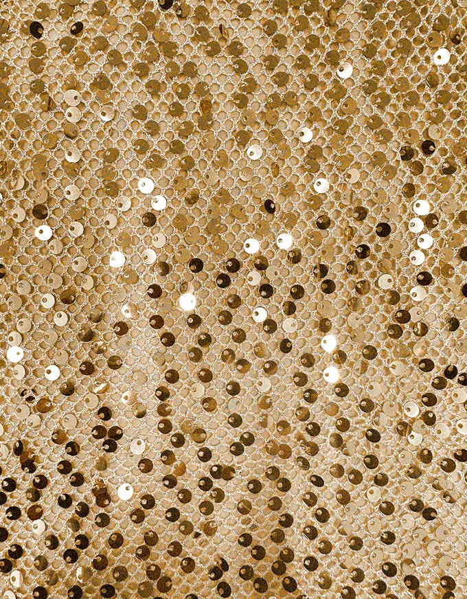 Girls on Film Tank Champagne/Gold Sequin