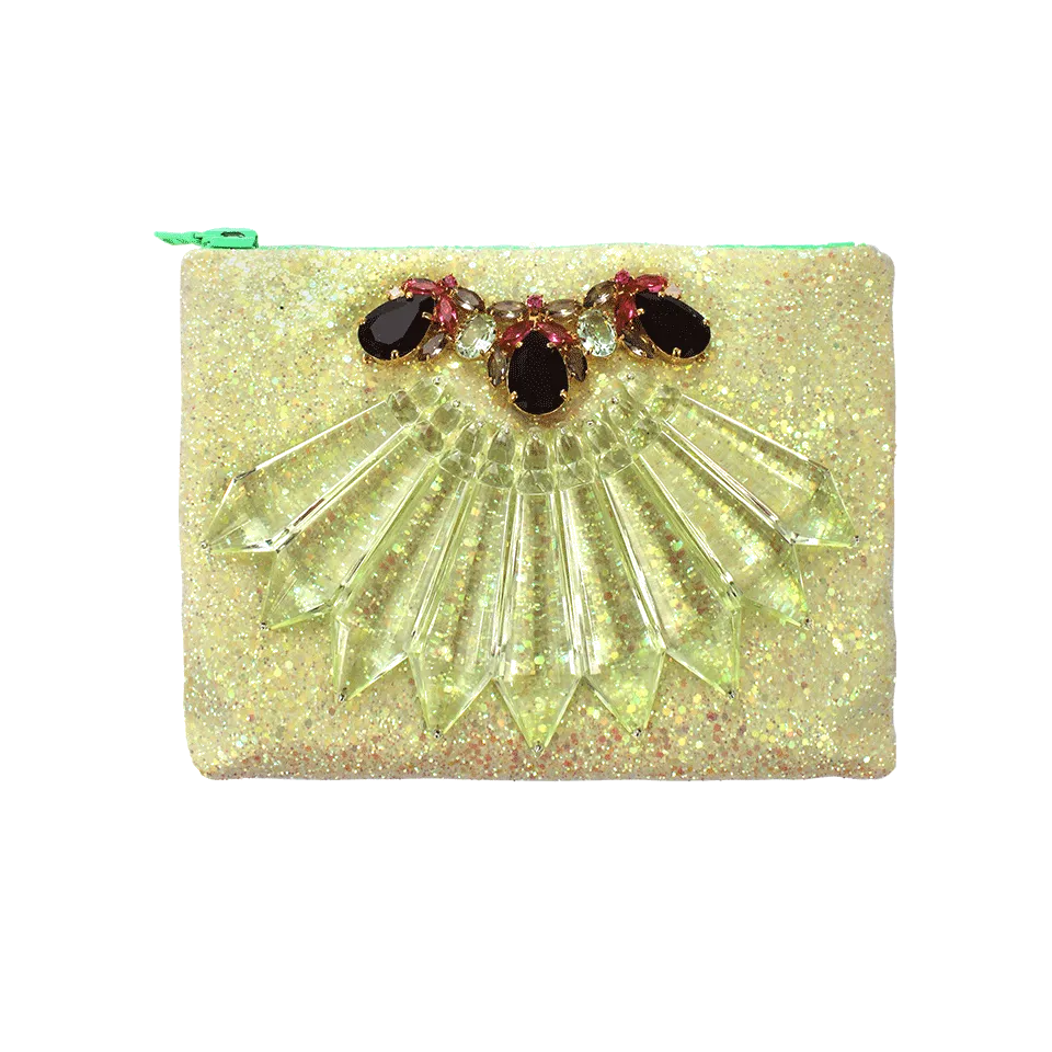 Glitter Clutch with Crystals