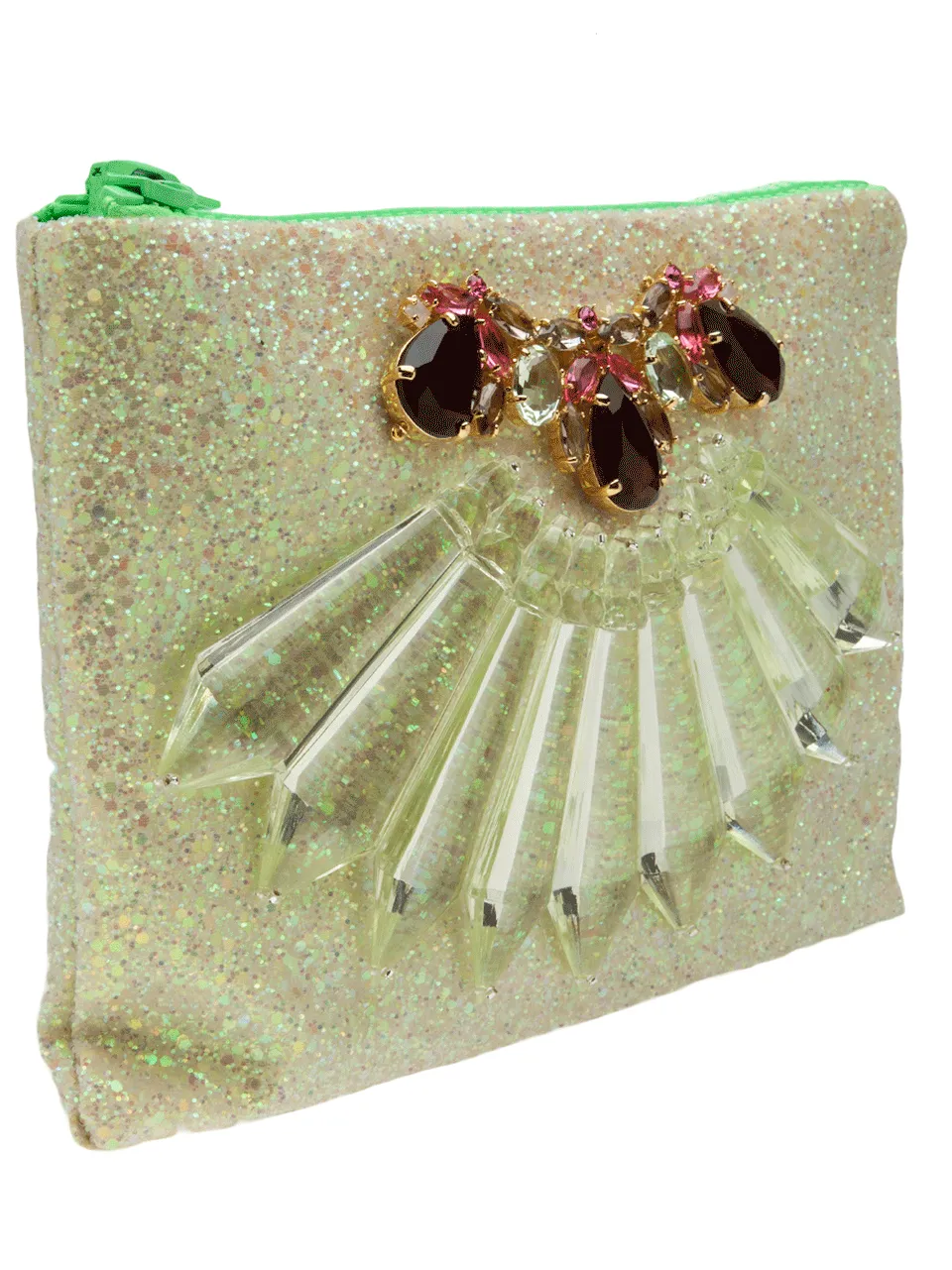 Glitter Clutch with Crystals